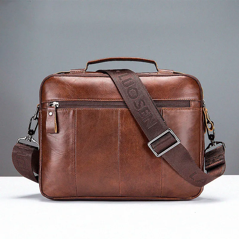 Bolsa Masculina de Couro Legítimo Estilo Mensageiro