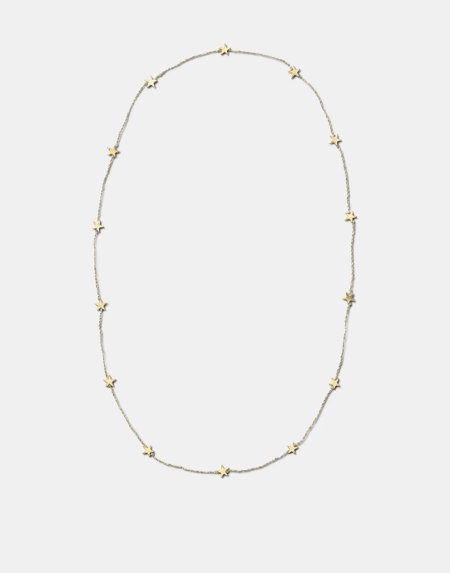 Collar hilo estrellas doradas