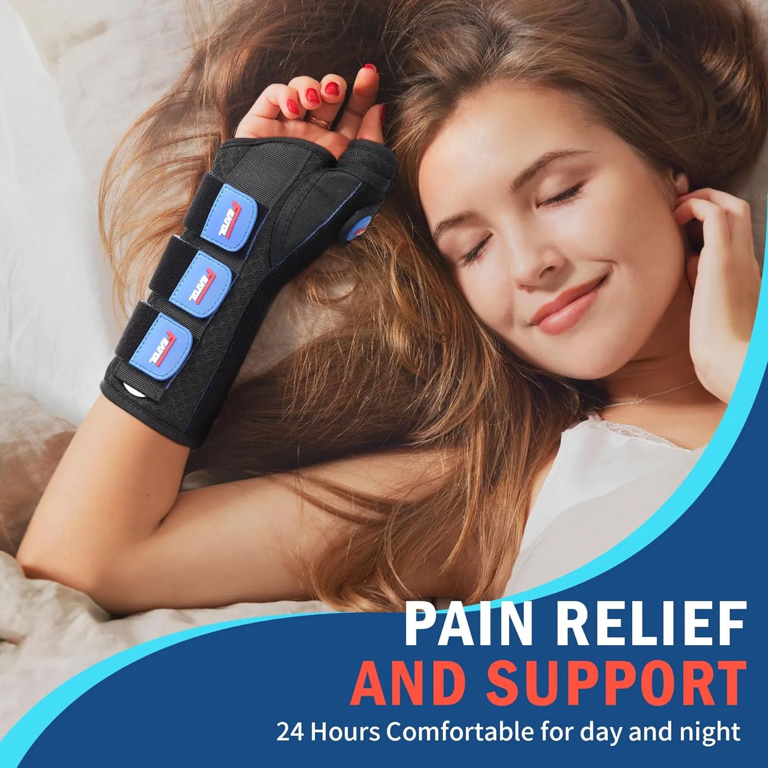 FEATOL 2 Pack Wrist Brace with Thumb Spica Splint for De Quervain's Tenosynovitis, Carpal Tunnel, Tendonitis, Arthritis-Thumb Brace for Pain Relief-Left Right Hand-Large/Extra Large