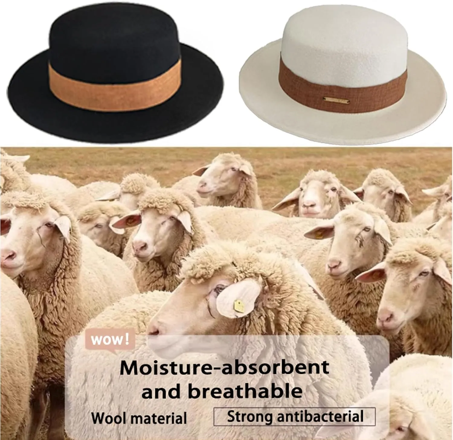 Fedora Hats for WomenWide Brim Fedora Hats for WomenUniform Women Fedora Hat and Bag Combination