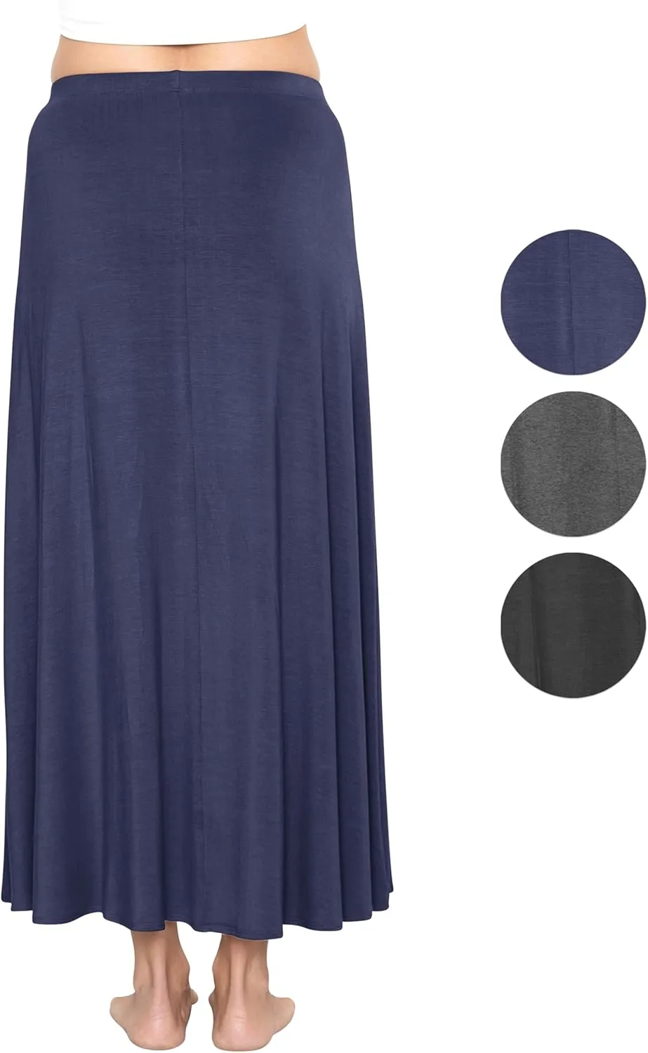 Knee Length and Midi A-Line Flowy Skirt | Comfortable Clothes for Women | S-5X