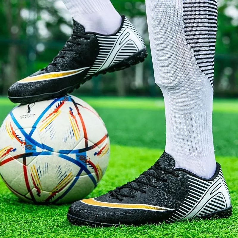 Men's Womens Soccer Shoes Football Cleats High-Tops Lace-Up Non-Slip Spikes Outdoor AG/FG Baseball Lacrosse Rugby Combat Boots