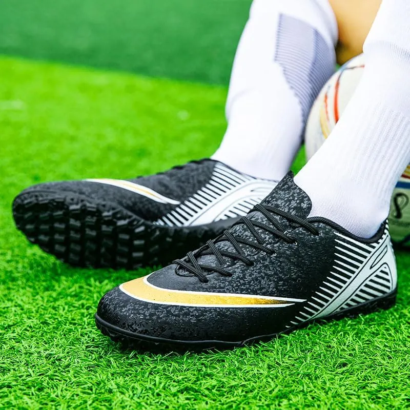 Men's Womens Soccer Shoes Football Cleats High-Tops Lace-Up Non-Slip Spikes Outdoor AG/FG Baseball Lacrosse Rugby Combat Boots