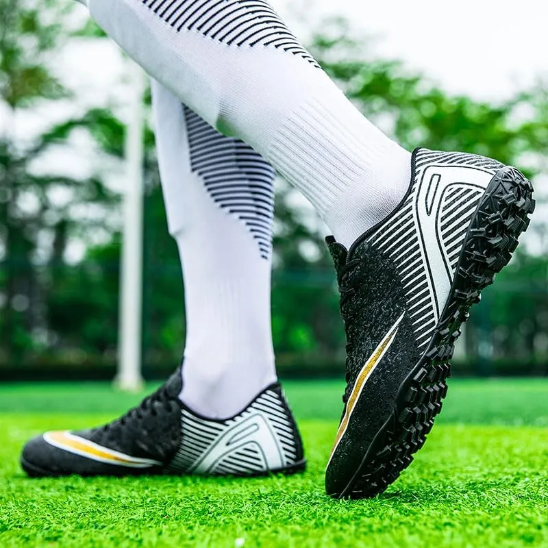 Men's Womens Soccer Shoes Football Cleats High-Tops Lace-Up Non-Slip Spikes Outdoor AG/FG Baseball Lacrosse Rugby Combat Boots