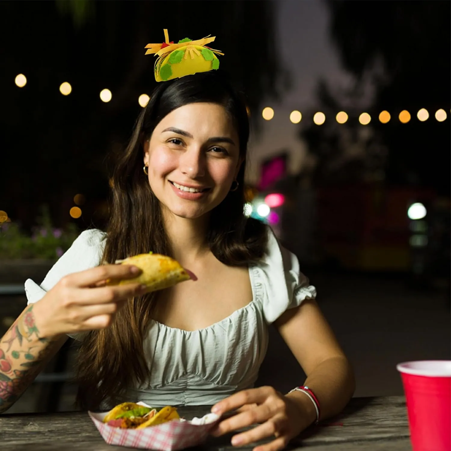 Nicky Bigs Novelties Mini Food Hat Headband - Vendor Costume Attire Accessory - Fun Headband for Adults