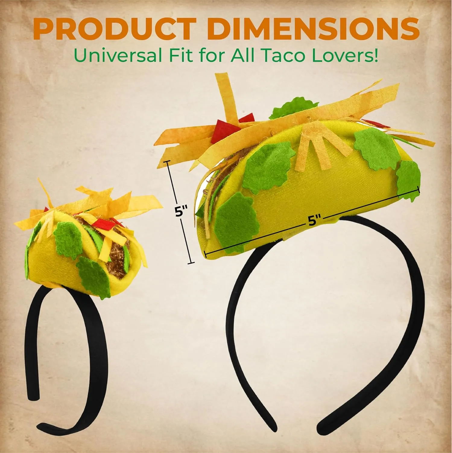 Nicky Bigs Novelties Mini Food Hat Headband - Vendor Costume Attire Accessory - Fun Headband for Adults