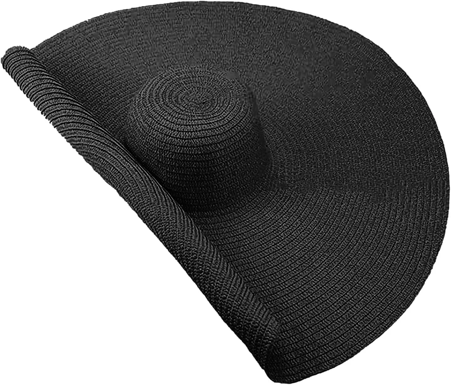 Oversized Beach Straw Hat for Women Western Wide Brim Summer Cowboy Sun Hat Packable Vacation Trendy Fedora Hat