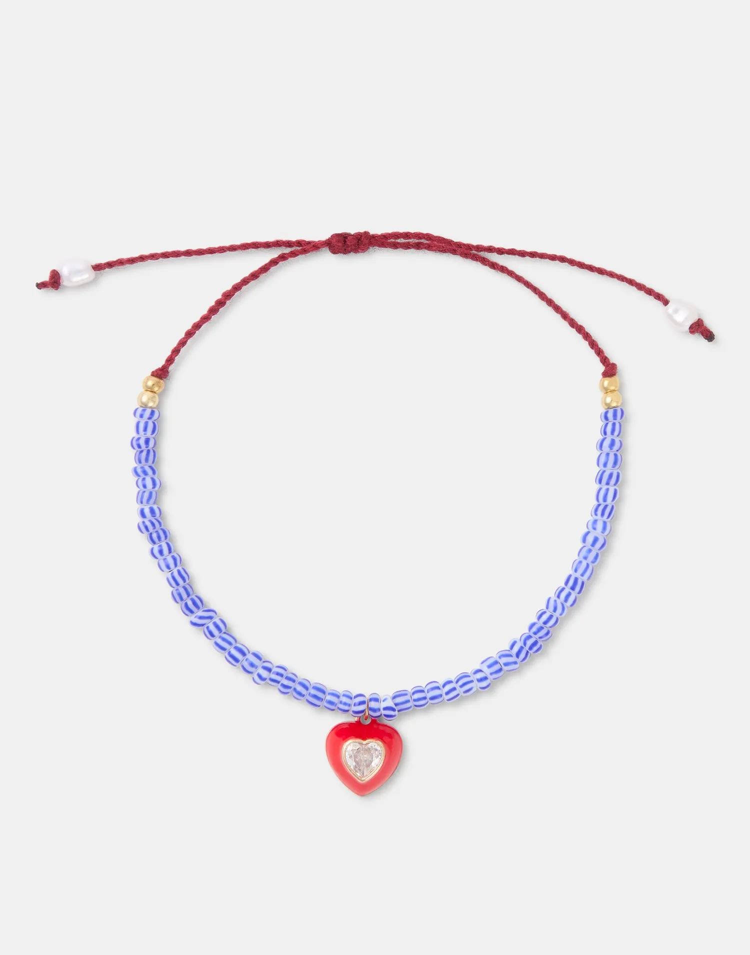 Pulsera charm corazón diamante