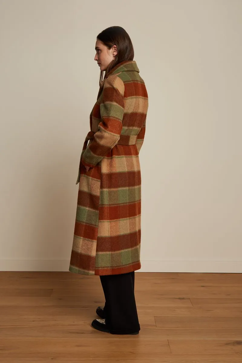 ROBIN COAT GOMEZ CHECK UMBRE