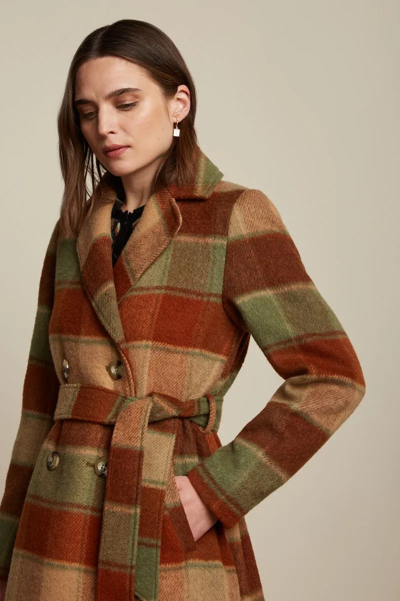 ROBIN COAT GOMEZ CHECK UMBRE