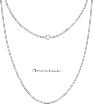 Silvadore 2/4/6mm Mens Necklace Gold/Silver Chain for Men - Stainless Steel Cuban Link Tone - NON-TARNISH & 100% Waterproof - Lifetime Jewelry UK - 18/20/22/24 Inch (2024 release)