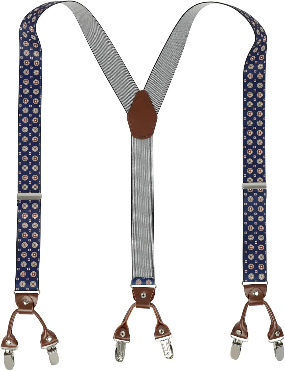 Suspenders for Men with Strong Clips, 1.4 Inches Wide Heavy Duty Men's Suspenders Y-Back for Work Jeans