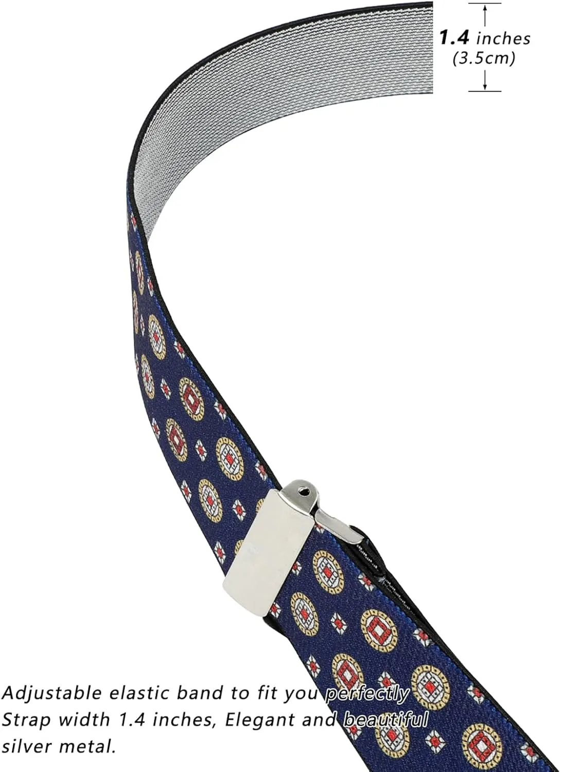 Suspenders for Men with Strong Clips, 1.4 Inches Wide Heavy Duty Men's Suspenders Y-Back for Work Jeans