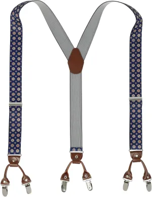 Suspenders for Men with Strong Clips, 1.4 Inches Wide Heavy Duty Men's Suspenders Y-Back for Work Jeans